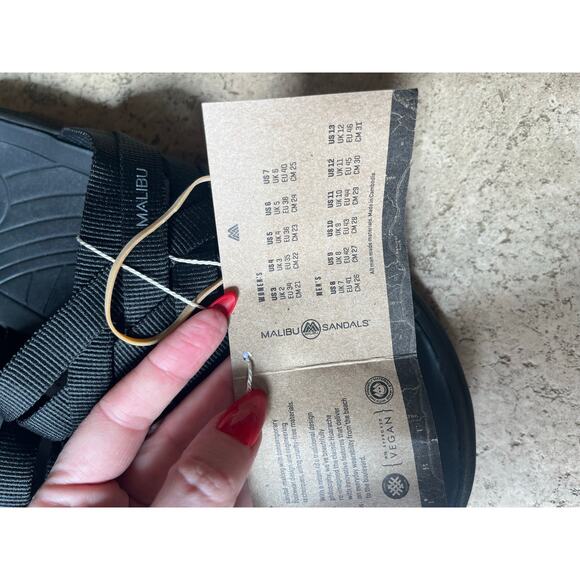 Malibu Sandals ZUMA NYLON BLACK new with tags multiple sizes - Picture 8 of 16